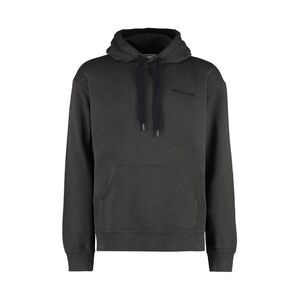 ISABEL MARANT Men's Cotton Fleece Hoodie with Embroidered Logo Men BLACK
